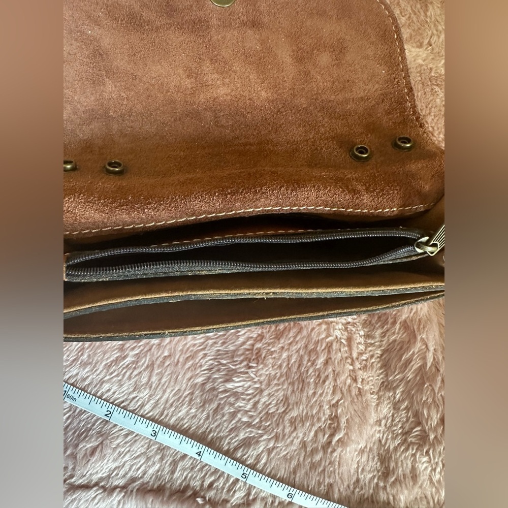 Patricia Nash “Torri” Crossbody Bag 👜 Cognac Leather — Missing Strap - Picture 11 of 15
